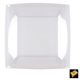 Prato Plastico Raso Transp. Nice PS 230mm (25 Uds)