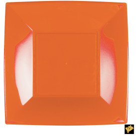 Prato Plastico Raso Laranja Nice PP 290mm (12 Uds)