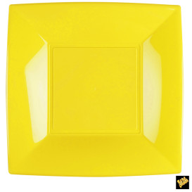 Prato Plastico Raso Amarelo Nice PP 290mm (12 Uds)