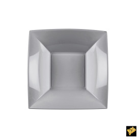 Prato Plastico Fundo Cinza Nice PP 180mm (300 Uds)