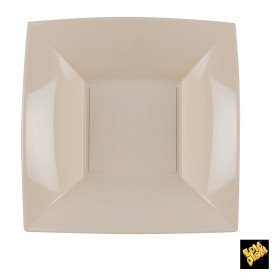 Prato Plastico Fundo Bege Nice PP 180mm (25 Uds)