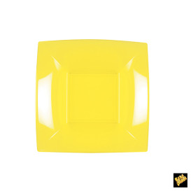 Prato Plastico Fundo Amarelo Nice PP 180mm (300 Uds)