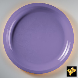 Prato de Plastico Lilás Round PP Ø290mm (25 Uds)