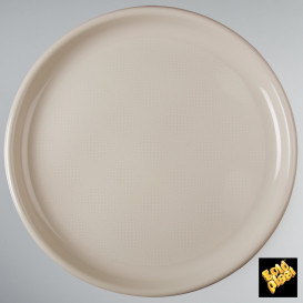 Prato de Plastico para Pizza Bege Round PP Ø350mm (144 Uds)