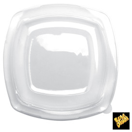 Tampa Plastico Transp. para Prato Square PET 230mm (25 Uds)