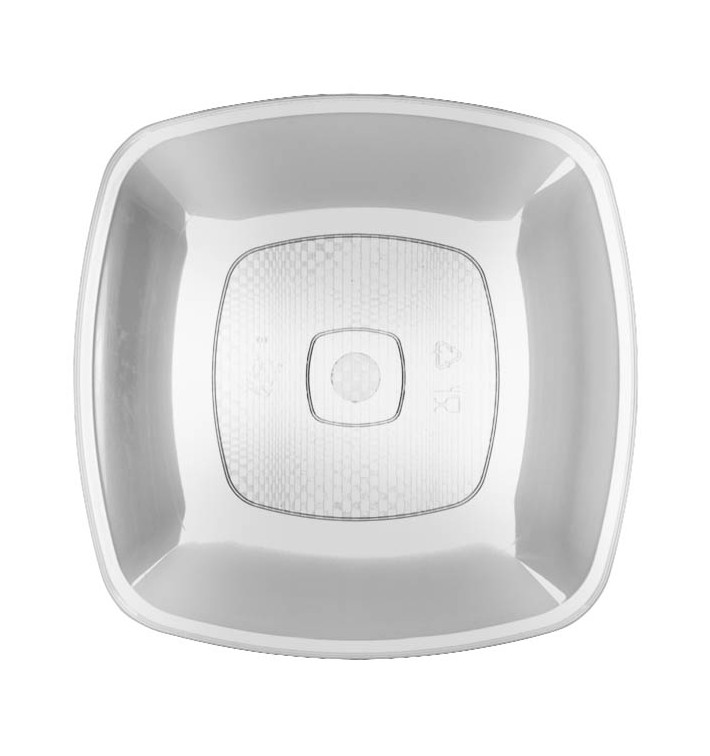 Prato Plastico Raso Transparente Square PS 300mm (12 Uds) Prato Plastico Raso Transparente Square PS 300mm (12 Uds)