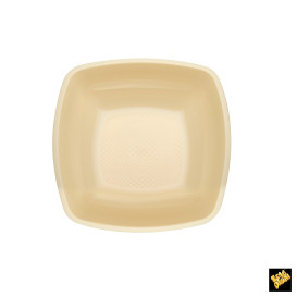 Prato Plastico Fundo Creme Square PP 180mm (25 Uds)