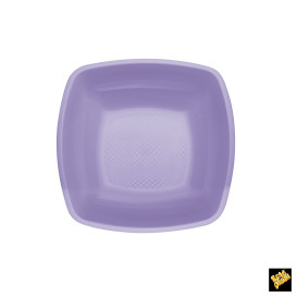 Prato Plastico Fundo Lilás Square PP 180mm (25 Uds)