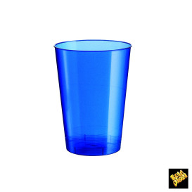 Copo Plastico Moon Cristal Azul Pearl PS 230ml (50 Uds)