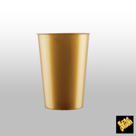 Copo Plastico Cristal Moon Ouro PS 230ml (700 Uds)