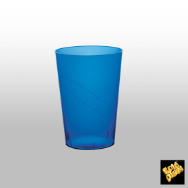 Copo Plastico Moon Cristal Azul Transp. PS 230ml (50 Uds)