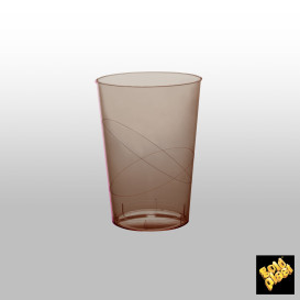 Copo Plastico Moon Cristal Marrom Transp. PS 230ml (1000Uds)
