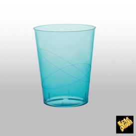 Copo Plastico Moon Cristal Turquesa Transp. PS 350ml (400 Uds)