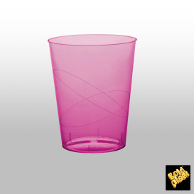 Copo Plastico Moon Cristal Fucsia Transp. PS 350ml (20 Uds)