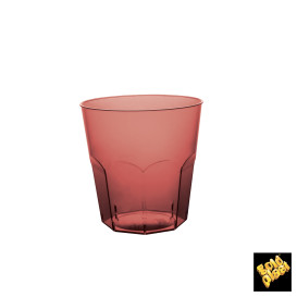 Copo Plastico Bordeaux Transp. PS  Ø73mm 220ml (50 Uds)