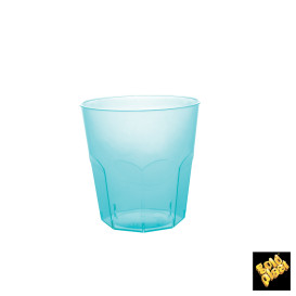 Copo Plastico Turquesa Transp. PS  Ø73mm 220ml (50 Uds)