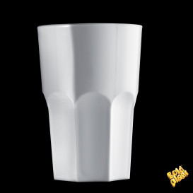 Copo Plastico Branco SAN Ø85mm 400ml (5 Uds)