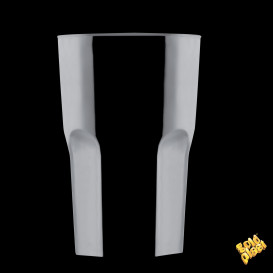 Copo Plastico Preto SAN Ø85mm 400ml (5 Uds)