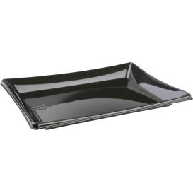 Bandeja Plastico Retang. Preto 12x16cm (300 Uds)