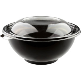 Tigela de Plastico Preto PET 1150ml Ø180mm (60 Uds)