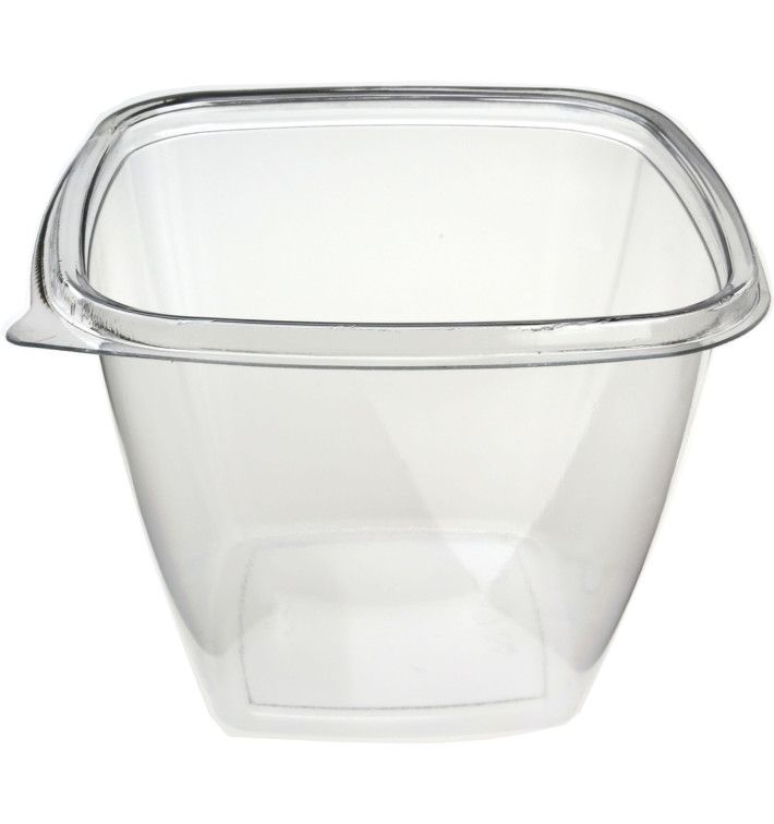 Tigela de Plastico Quadrado PET 750ml 125x125x90mm (50 Uds) Tigela de Plastico Quadrado PET 750ml 125x125x90mm (50 Uds)