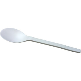 Colher Biodegradaveis CPLA Branco 155mm em caixa (50 Uds)