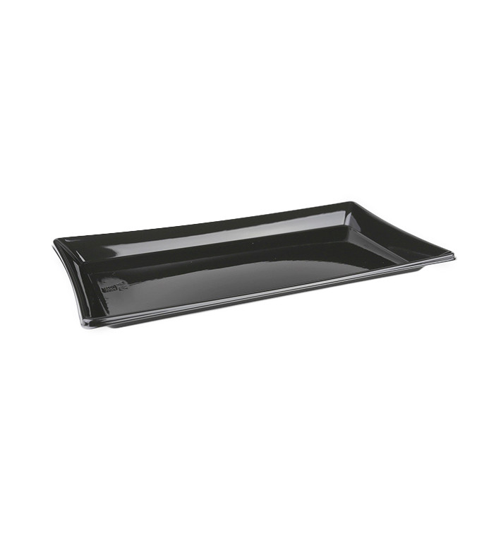 Bandeja Plastico Retang. Preto 12x22cm (300 Uds) Bandeja Plastico Retang. Preto 12x22cm (300 Uds)