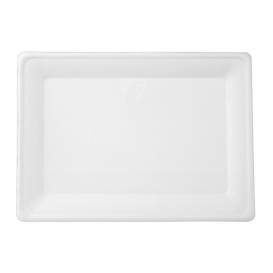 Bandeja Bio da cana-de-açúcar Branco 200x280mm (320 Uds)