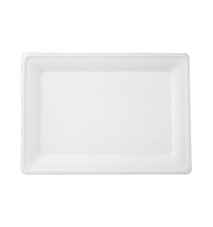 Bandeja Bio da cana-de-açúcar Branco 200x280mm (40 Uds) Bandeja Bio da cana-de-açúcar Branco 200x280mm (40 Uds)