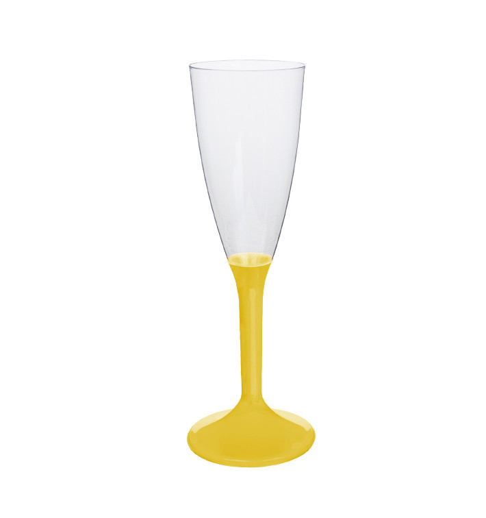 Copo PS Flute Champanhe Amarelo 120ml 2P (20 Uds) Copo PS Flute Champanhe Amarelo 120ml 2P (20 Uds)