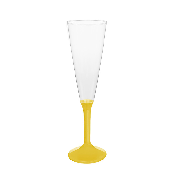 Copo PS Flute Champanhe Amarelo 160ml 2P (20 Uds) Copo PS Flute Champanhe Amarelo 160ml 2P (20 Uds)