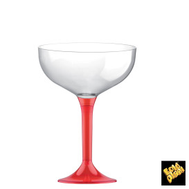 Copo PS Flute Champanhe Red Transp. 200ml 2P (20 Uds)