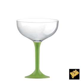 Copo PS Flute Champanhe Verde Limão 200ml 2P (20 Uds)