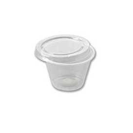 Copo para Molhos PP Trans com Tampa 33ml (100 Uds)