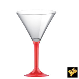 Copo PS Flute Cocktail Red Transp. 185ml 2P (20 Uds)