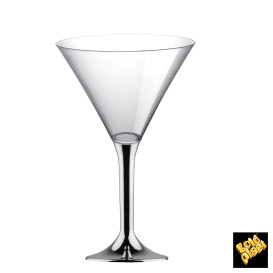 Copo PS Flute Cocktail Prata Cromo 185ml 2P (20 Uds)