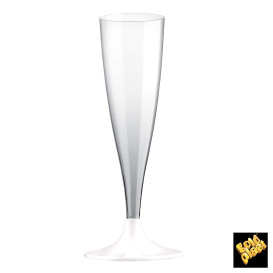 Copo PS Flute Champanhe Branco 140ml 2P (20 Uds)