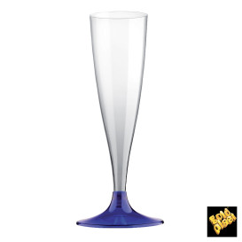 Copo PS Flute Champanhe Azul Transp. 140ml 2P (400 Uds)