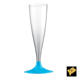 Copo PS Flute Champanhe Turquesa 140ml 2P (20 Uds)