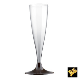 Copo PS Flute Champanhe Marrom 140ml 2P (20 Uds)