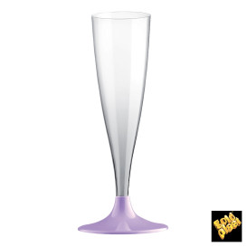Copo PS Flute Champanhe Lilás 140ml 2P (20 Uds)
