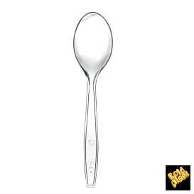 Colher de Plástico Premium PS Transparente 190mm (50 Uds)