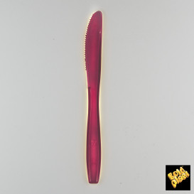 Faca de Plástico PS Premium Bodeaux 190mm (50 Uds)