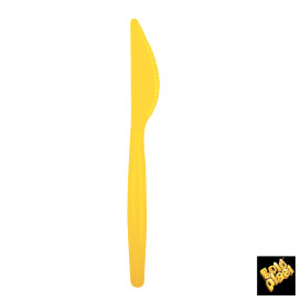 Faca de Plástico Easy PS Amarelo 185mm (20 Uds)