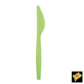 Faca de Plástico Easy PS Verde Lima 185mm (20 Uds)