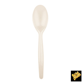 Colher de Plástico Easy PS Creme 185mm (20 Uds)