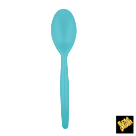 Colher de Plástico Easy PS Turquesa 185mm (20 Uds)
