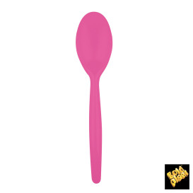 Colher de Plástico Easy PS Fúcsia 185mm (20 Uds)