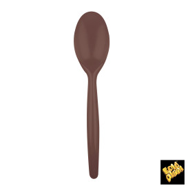 Colher de Plástico Easy PS Marrom 185mm (20 Uds)