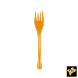 Garfo de Plástico Fly Laranja Transp. 140mm (50 Uds)